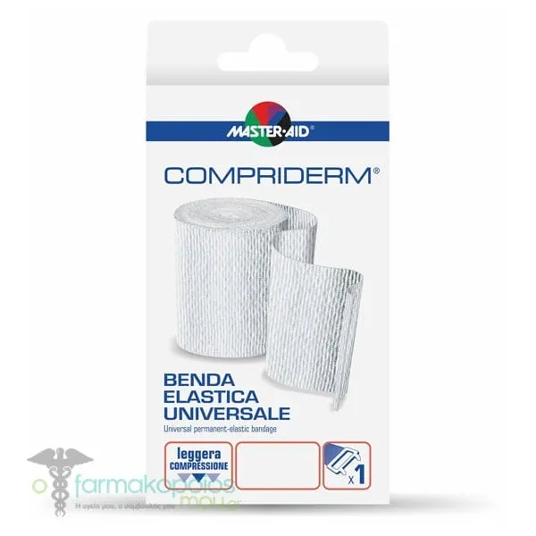 Master-Aid Compriderm Universal Light Compression Elastic Bandage White, 5m x 6cm
