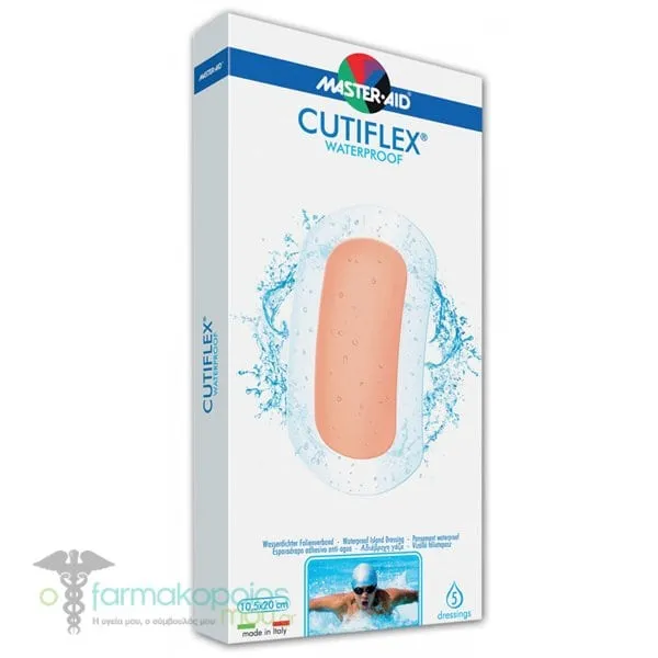 Master-Aid Cutiflex Waterproof Self-Adhesive Dressing 10.5x20cm (6x15.2), 5pcs