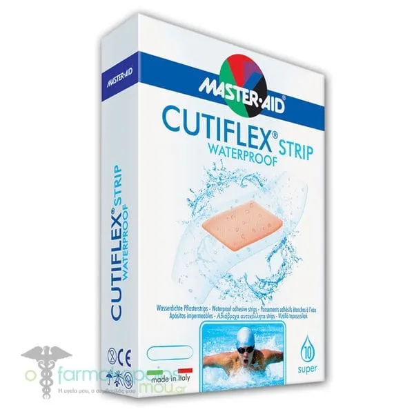 Master-Aid Cutiflex Waterproof Strips Super 86x39mm, 10pcs