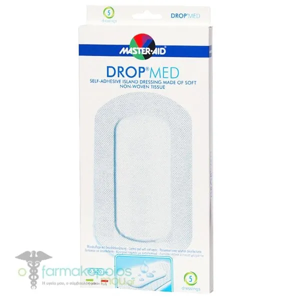 Master-Aid Drop Med Self-Adhesive Dressing 10.5x20cm (6x15.2), 5pcs
