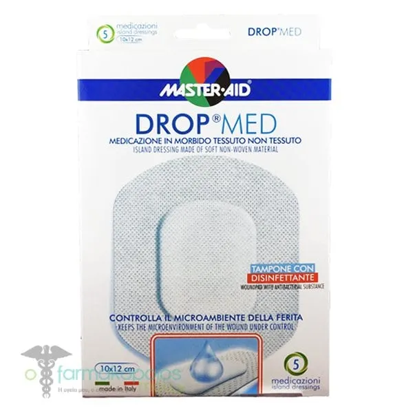 Master-Aid Drop Med Self-Adhesive Dressing 10x12cm (5.5x7.2), 5pcs