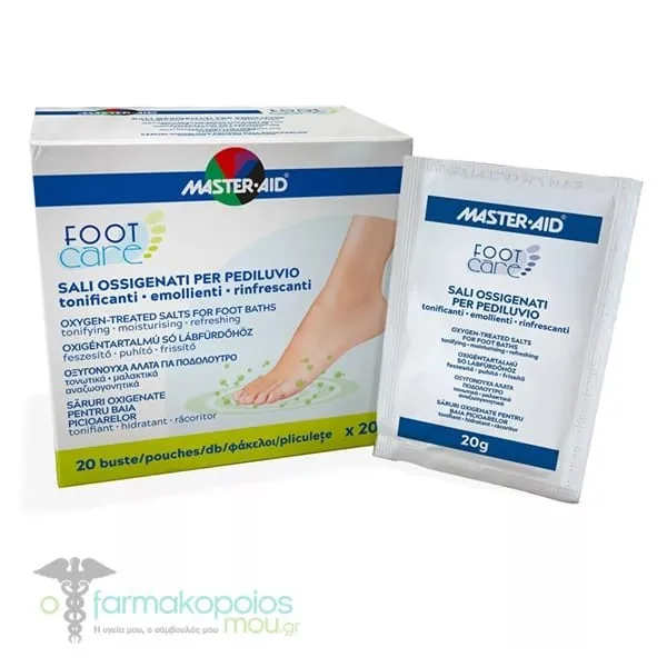 MasterAid Foot Care Oxygenated Salts for Foot Bath, 20gr x 20sachets