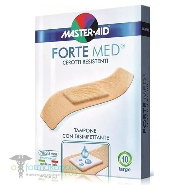 Master-Aid Forte Med Tough Plaster Strips Wide 78x26mm, 10pcs