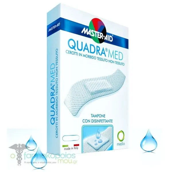 Master-Aid Quadra Soft Non-Woven Plaster Strips White Narrow 78x20mm, 20pcs