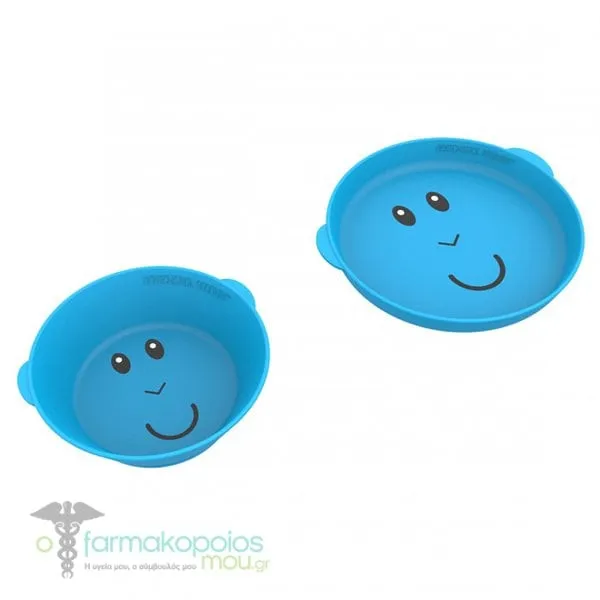 Matchstick Monkey Antimicrobial Protection Monkey Plate & Bowl 6m+, 1τεμ - BLUE