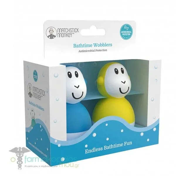 Matchstick Monkey Bathtime Wobblers Παιχνίδι Μπάνιου 12m+, 2τεμ - Blue/Yellow