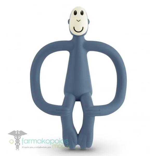 Matchstick Moneky Teething Toy and Gel Applicator, 1τεμ - Airforce Blue