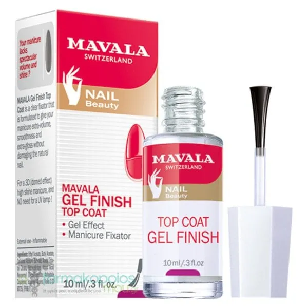 Mavala Gel Finish Long Lasting Top Coat, 10ml