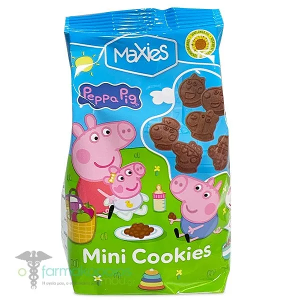 MaXies Peppa Pig Mini Cookies Cocoa Μπισκότα με Κακάο, 100g