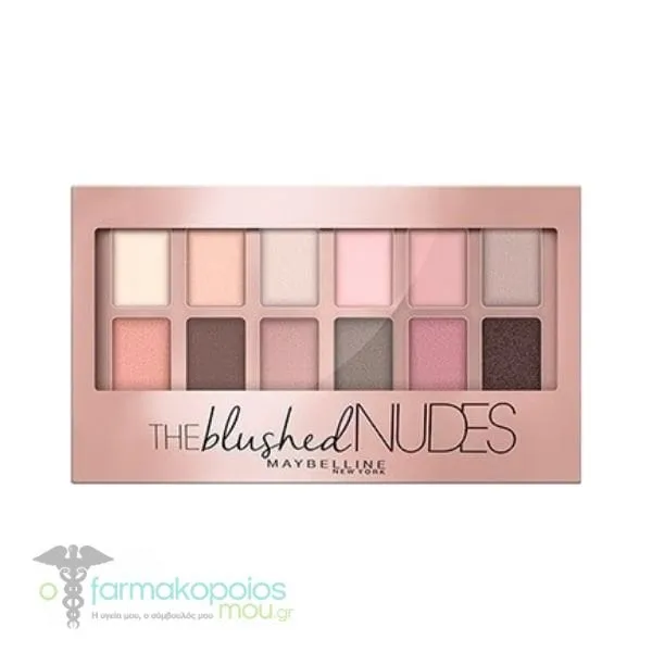 Maybelline Blushed Nudes Palette Παλέτα Σκιών για τα Μάτια, 9.6gr