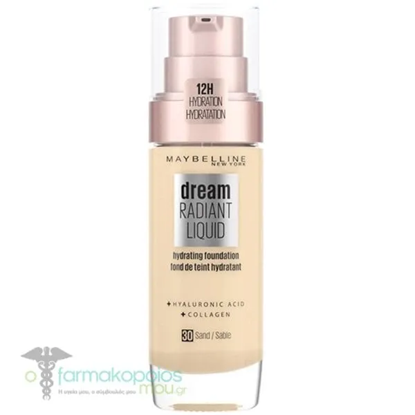 Maybelline Dream Radiant Liquid Foundation, 30ml - 30 Sand