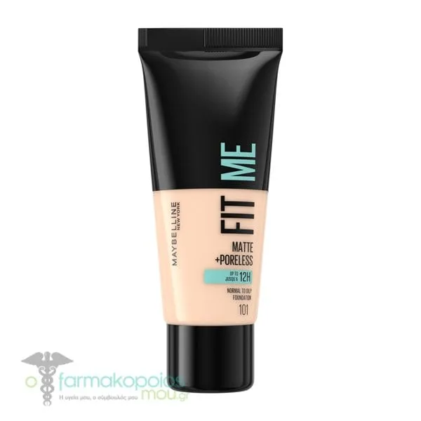 Maybelline Fit Me Matte & Poreless Foundation, 30ml - 101 True Ivory