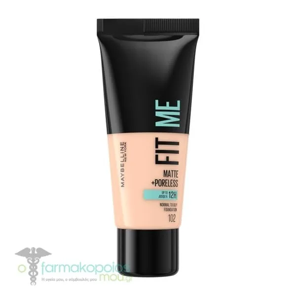 Maybelline Fit Me Matte & Poreless Foundation, 30ml - 102 Fair Ivory
