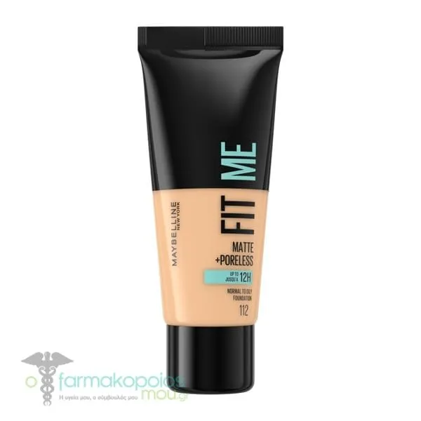 Maybelline Fit Me Matte & Poreless Foundation, 30ml - 112 Soft Beige