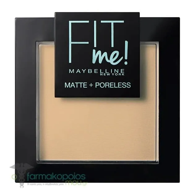 Maybelline Fit Me Matte & Poreless Pressed Powder Ματ Πούδρα Για Ματ Αποτέλεσμα, 8.2gr - 250 Sun Beige
