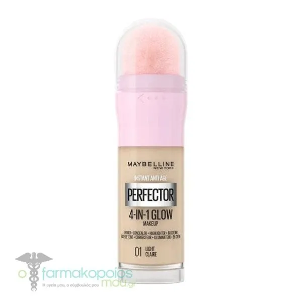 Maybelline Instant Anti Age Perfector 4-in-1 Glow Makeup, 20ml - 01 Light