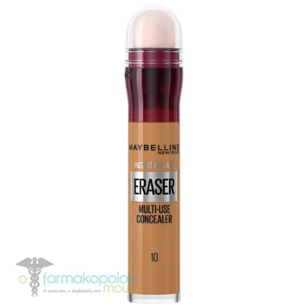 Maybelline Instant Eraser Age Rewind Concealer Κονσίλερ με Σφουγγαράκι, 6.8ml - 10 Caramel