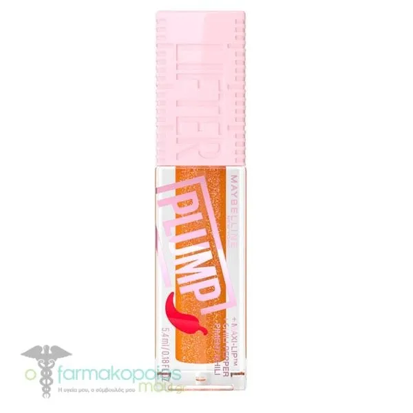 Maybelline New York Lifter Plump Lip Plumping Gloss, 5.4ml - 008 Hot Honey