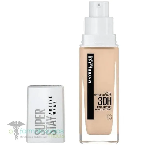 Maybelline Super Stay Active Wear 30h Foundation, 30ml - 03 True Ivory