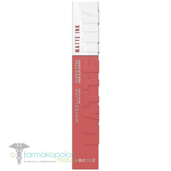 Maybelline Super Stay Matte Ink Κραγιόν Μακράς Διάρκειας για Άψογο Ματ Αποτέλεσμα, 5ml - 175 Ringleader