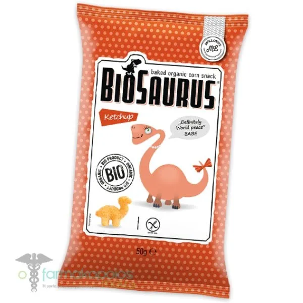 McLloyd's Biosaurus Bio Baked Organic Corn Snack with Ketchup, 50g