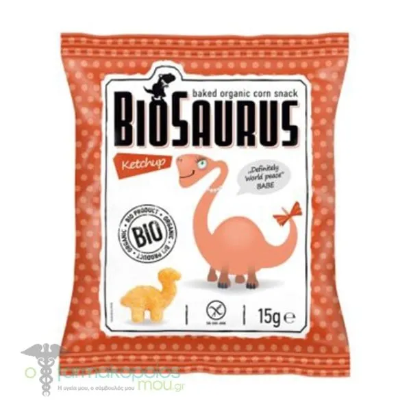 McLloyd's Biosaurus Bio Baked Organic Corn Snack with Ketchup, 15g