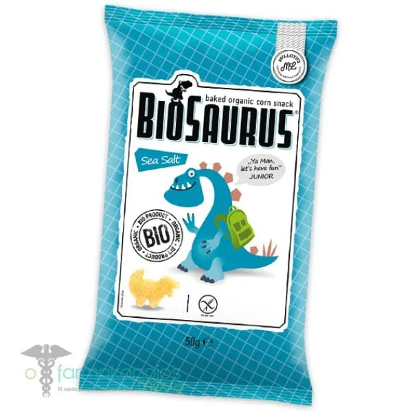 McLloyd's Biosaurus Bio Baked Organic Corn Snack with Sea Salt, 50g