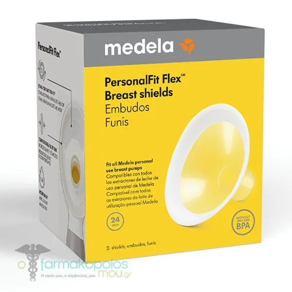 Medela Flex PersonalFit™ Χοάνη Θηλάστρου Μέγεθος Medium (24mm), 2τεμ