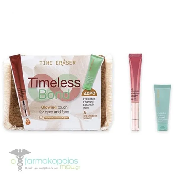 Medisei Time Eraser Timeless Bond Fluid BioConcealer Τζέλ Ματιών, 20ml & Δώρο Prebiotics Αφρός Καθαρισμού Προσώπου, 20ml, 1σετ