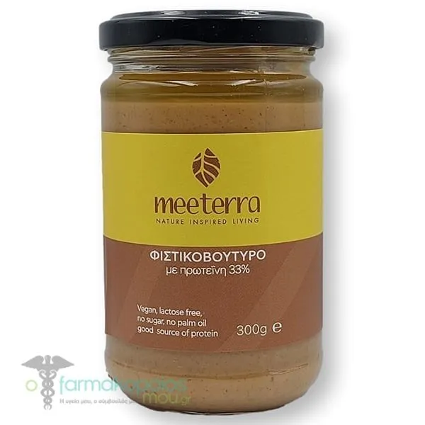 Meeterra Φιστικοβούτυρο με Πρωτεΐνη 33%, 300g