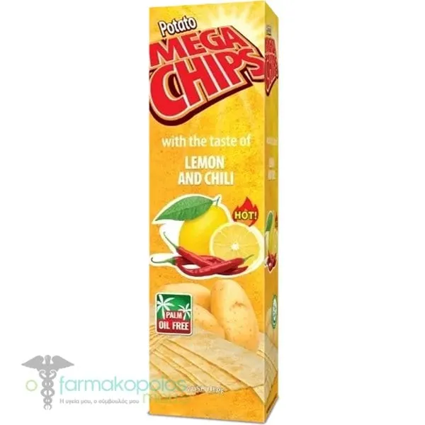 Mega Chips Πατατάκια Lemon &amp; Chilli, 50g