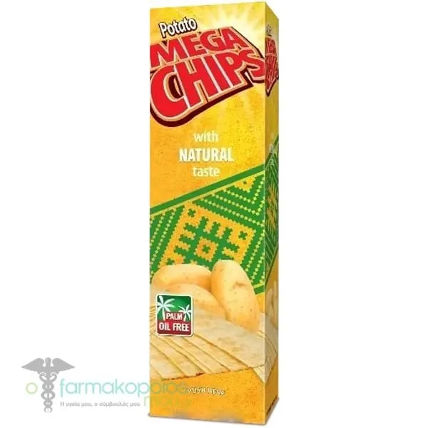 Mega Chips Πατατάκια Natural, 50g