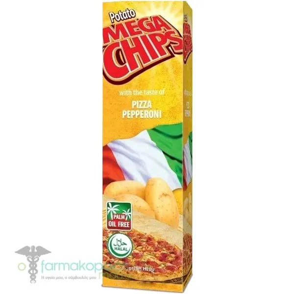 Mega Chips Πατατάκια Pizza Pepperoni, 50g