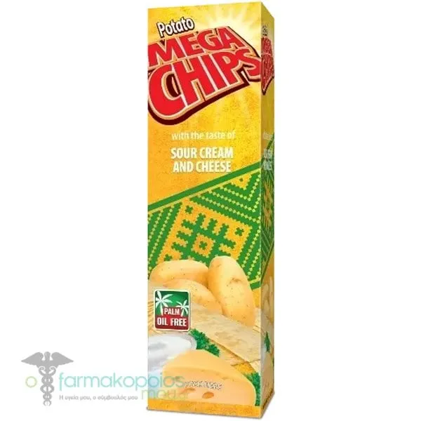 Mega Chips Πατατάκια Sour Cream &amp; Cheese, 50g