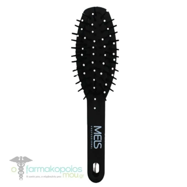 Mels Professional Hairbrush Βούρτσα Οβάλ Μικρή 2215/2213, 1τεμ - 002 Μαύρο