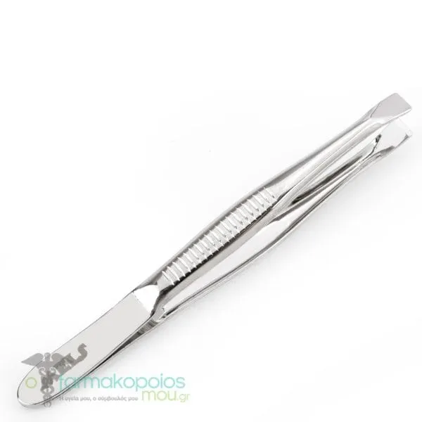 Mels Eyebrow Tweezers Silver Straight Narrow (Ref:1613), 1pc