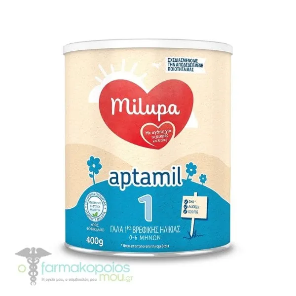Milupa Aptamil 1 Baby Milk 0-6m, 400gr
