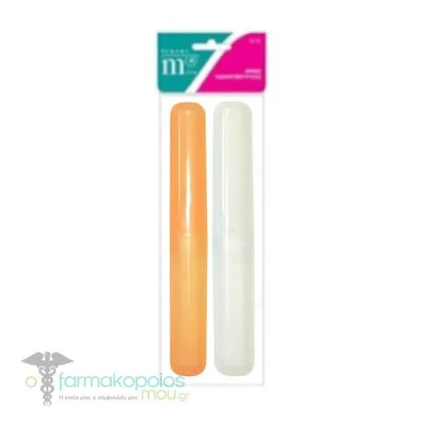 Milva Cases for Toothbrush, 2pcs - Πορτοκαλί-Άσπρο