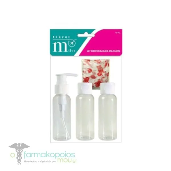 Milva Bottles for Hair, 4pcs