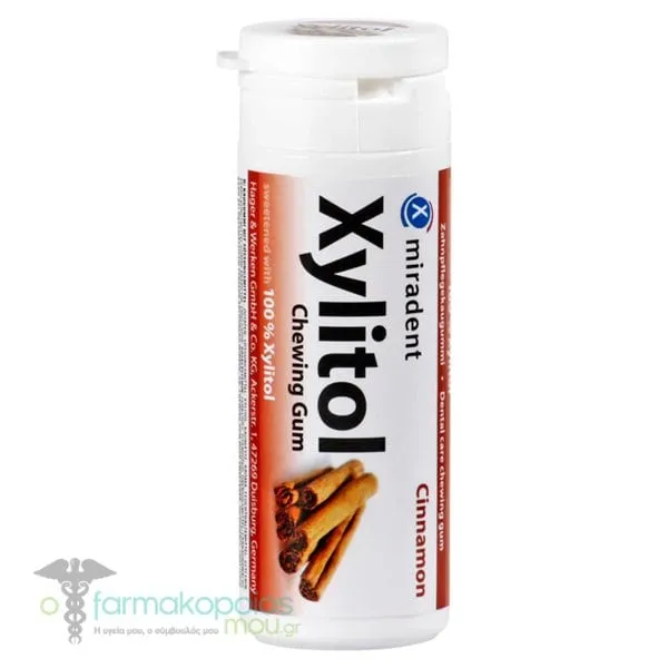 Miradent Xylitol Chewing Gum Cinnamon, 30chew. gums