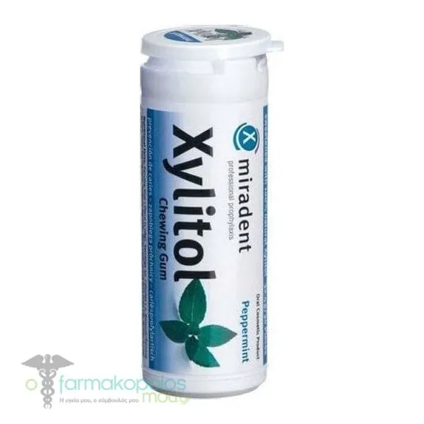 Miradent Xylitol Chewing Gum Peppermint, 30chew. gums