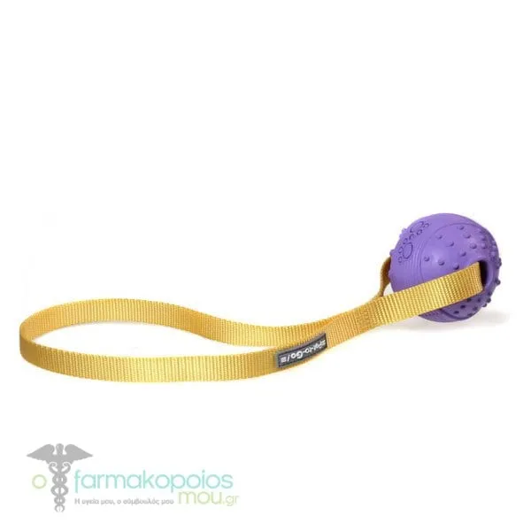 Misoko & Co Toy for Dogs Ball with Rope Purple, 1pc