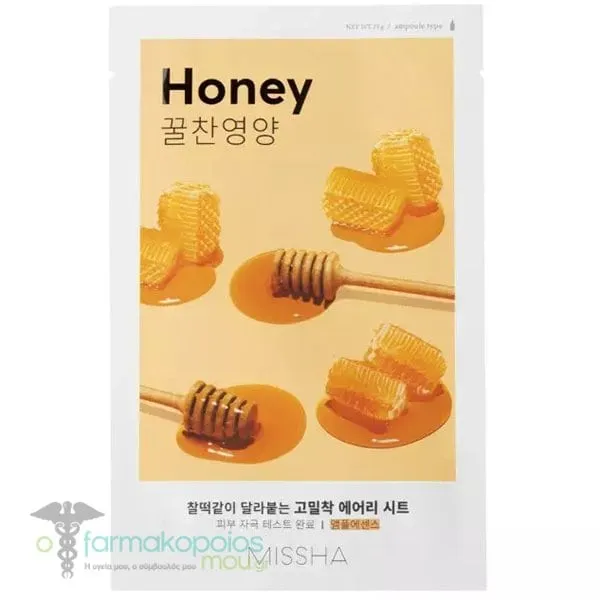 Missha Airy Fit Sheet Mask Honey Μάσκα Προσώπου για Καταπράυνση, 1τεμ