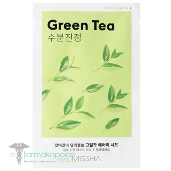 Missha Green Tea Mάσκα Προσώπου για Ενυδάτωση & Καταπράυνση, 1τεμ
