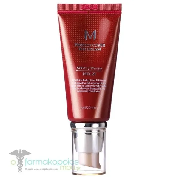 Missha M Perfect Cover BB Cream SPF42/PA++ Νο 21 Light Beige, 50ml - Light Beige