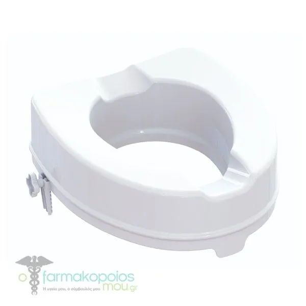 Mobiak Elevating Toilet Seat with Side Clamps 10cm without Cover, 1pc
