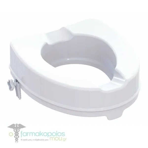 Mobiak Elevating Toilet Seat with Side Clamps 15cm without Cover, 1pc