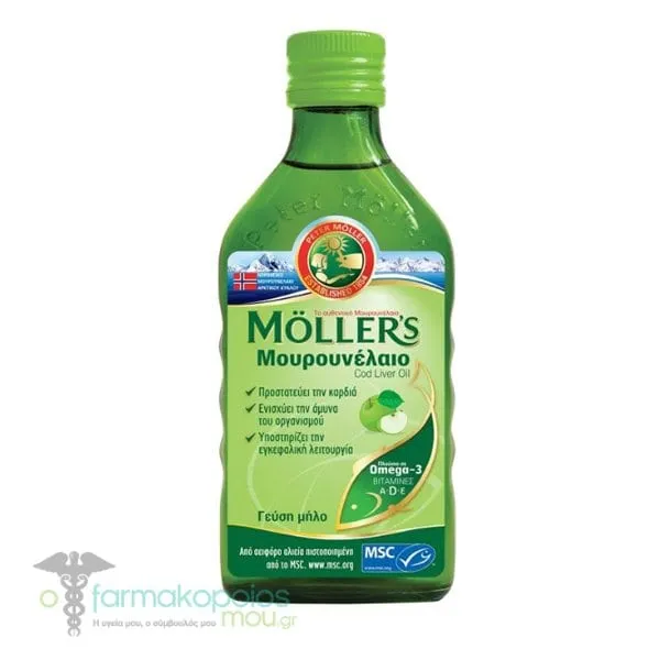 Moller's Cod Liver Oil Apple Flavor, 250ml