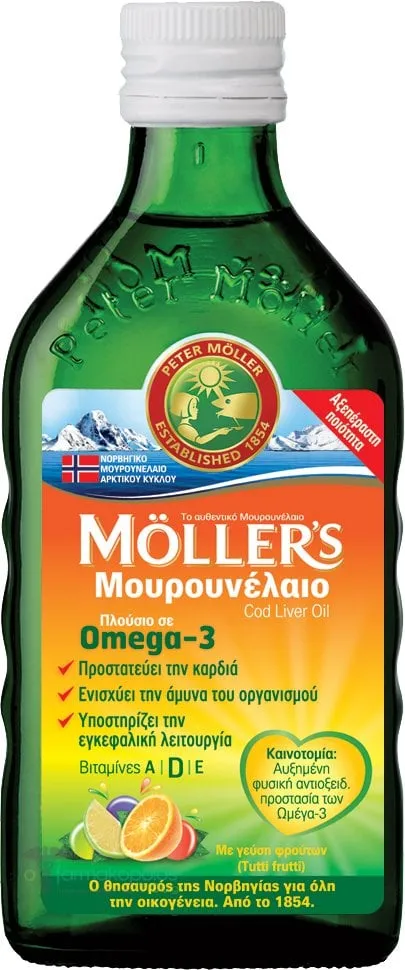 Moller's Cod Liver Oil Tutti Frutti, 250ml