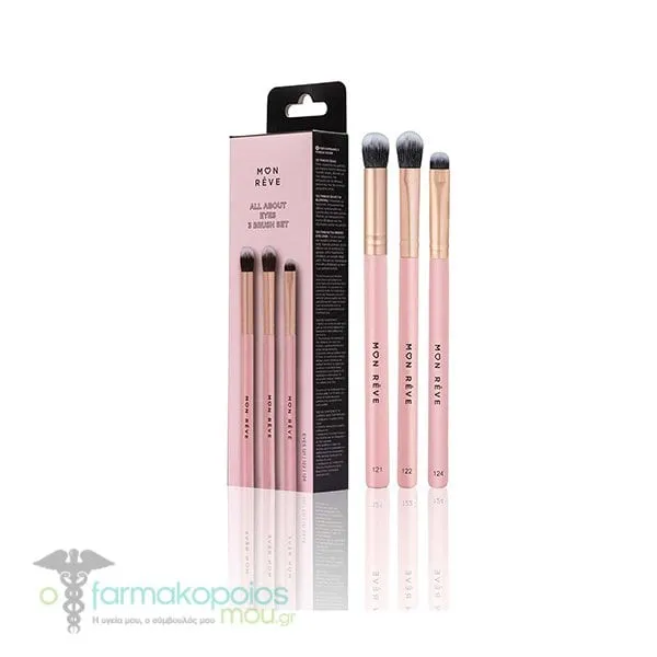 Mon Reve All About Eyes 3 Brush Set, 1set